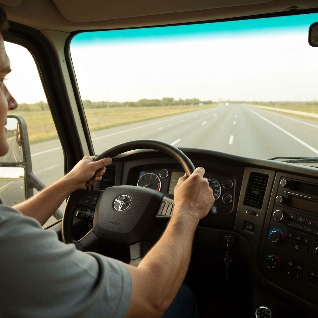Driver on the open road